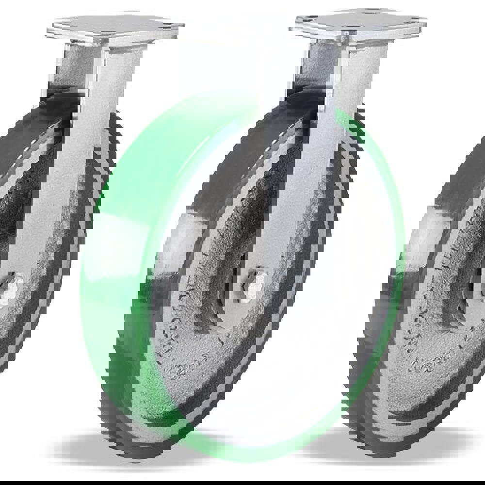 Rigid Top Plate Caster: Polyurethane, 8